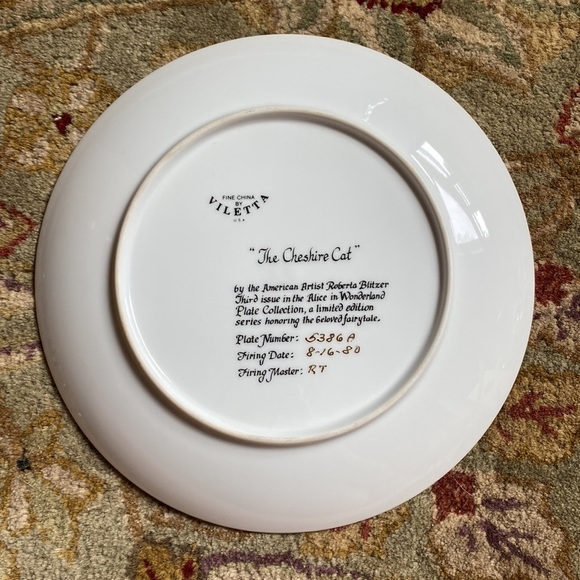 VTG “The Cheshire Cat” Collectable Vintage Plate (LIMITED EDITION) - Picture 2 of 3